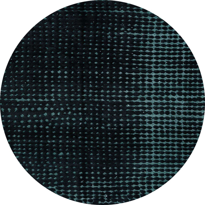 Round Machine Washable Abstract Black Rug, wshabs4528