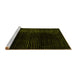 Sideview of Machine Washable Abstract Yellow Modern Rug, wshabs4528yw