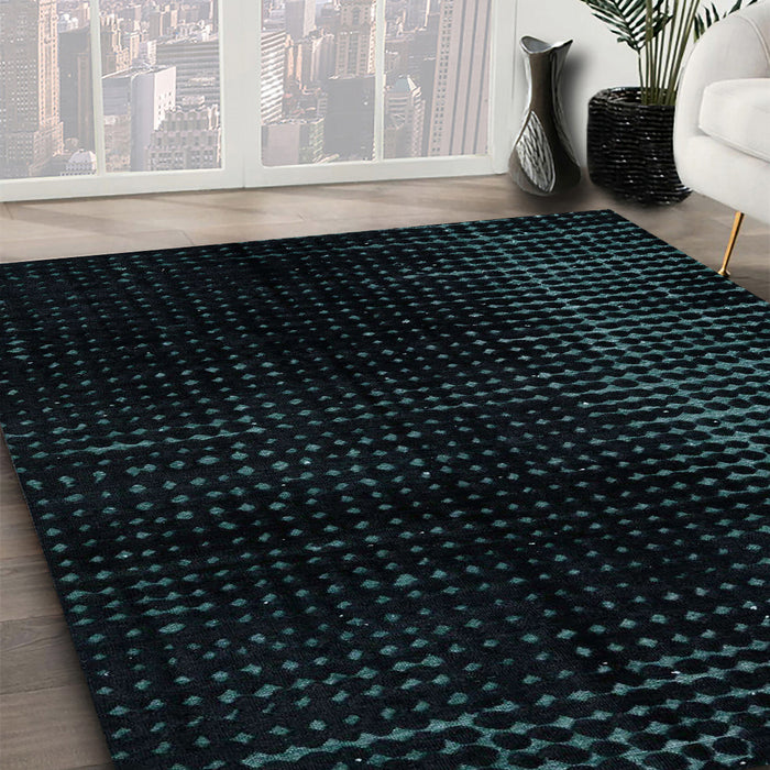 Machine Washable Abstract Black Rug in a Family Room, wshabs4528