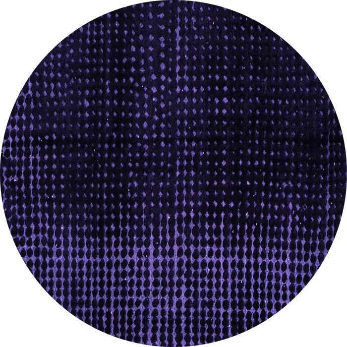 Round Machine Washable Abstract Purple Modern Area Rugs, wshabs4528pur