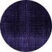 Round Machine Washable Abstract Purple Modern Area Rugs, wshabs4528pur