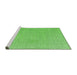 Sideview of Machine Washable Solid Green Modern Area Rugs, wshabs4529grn