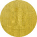 Round Solid Yellow Modern Rug, abs4529yw