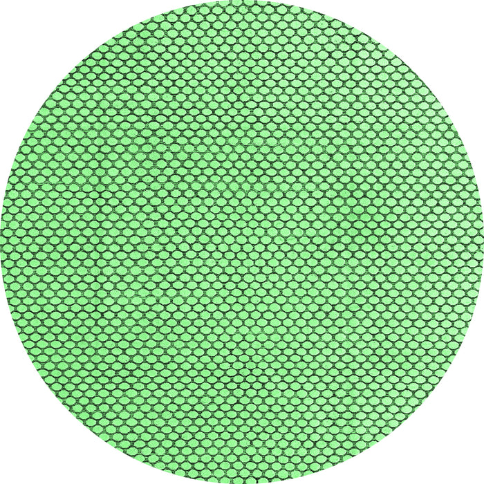 Round Solid Emerald Green Modern Rug, abs4529emgrn