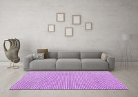 Machine Washable Solid Purple Modern Rug, wshabs4529pur