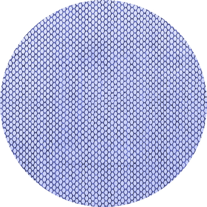 Round Solid Blue Modern Rug, abs4529blu