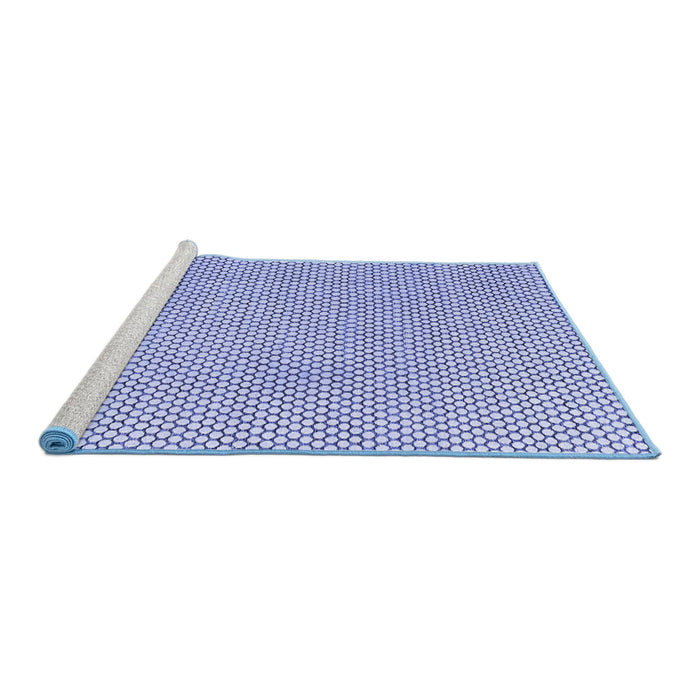 Sideview of Machine Washable Solid Blue Modern Rug, wshabs4529blu