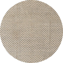 Round Abstract Deep Peach Orange Solid Rug, abs4529