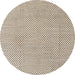 Round Abstract Deep Peach Orange Solid Rug, abs4529