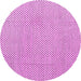 Round Machine Washable Solid Pink Modern Rug, wshabs4529pnk
