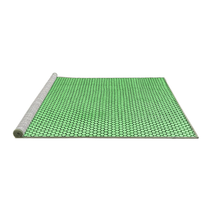 Sideview of Machine Washable Solid Emerald Green Modern Area Rugs, wshabs4529emgrn