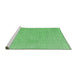 Sideview of Machine Washable Solid Emerald Green Modern Area Rugs, wshabs4529emgrn