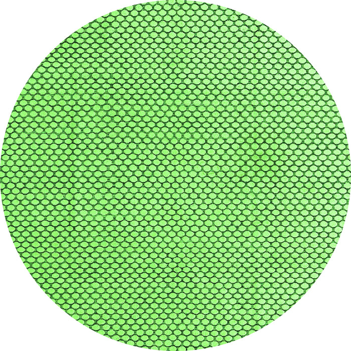 Round Solid Green Modern Rug, abs4529grn