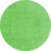 Round Solid Green Modern Rug, abs4529grn