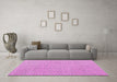 Machine Washable Solid Pink Modern Rug in a Living Room, wshabs4529pnk