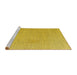 Sideview of Machine Washable Solid Yellow Modern Rug, wshabs4529yw