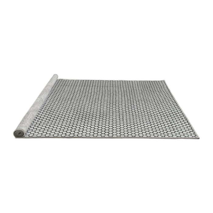 Sideview of Machine Washable Solid Gray Modern Rug, wshabs4529gry