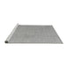 Sideview of Machine Washable Solid Gray Modern Rug, wshabs4529gry