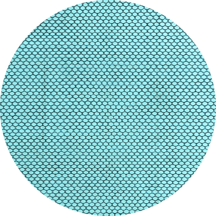 Round Machine Washable Solid Light Blue Modern Rug, wshabs4529lblu
