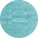 Round Machine Washable Solid Light Blue Modern Rug, wshabs4529lblu