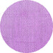 Round Machine Washable Solid Purple Modern Area Rugs, wshabs4529pur