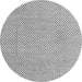 Round Machine Washable Solid Gray Modern Rug, wshabs4529gry