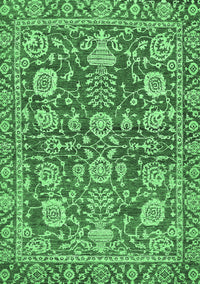 Oriental Emerald Green Traditional Rug, abs452emgrn