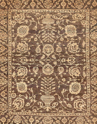 Machine Washable Abstract Dark Sienna Brown Rug, wshabs452