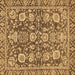 Square Oriental Brown Traditional Rug, abs452brn