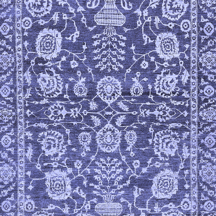 Machine Washable Oriental Blue Traditional Rug, wshabs452blu
