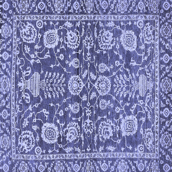 Square Oriental Blue Traditional Rug, abs452blu