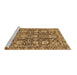 Sideview of Machine Washable Oriental Brown Traditional Rug, wshabs452brn