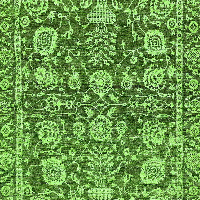Machine Washable Oriental Green Traditional Area Rugs, wshabs452grn