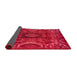 Sideview of Abstract Red Southwestern Rug, abs4530