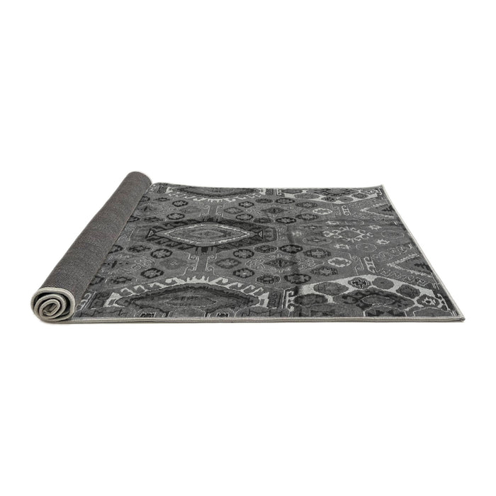Sideview of Southwestern Gray Country Rug, abs4530gry
