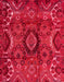 Machine Washable Abstract Red Rug, wshabs4530