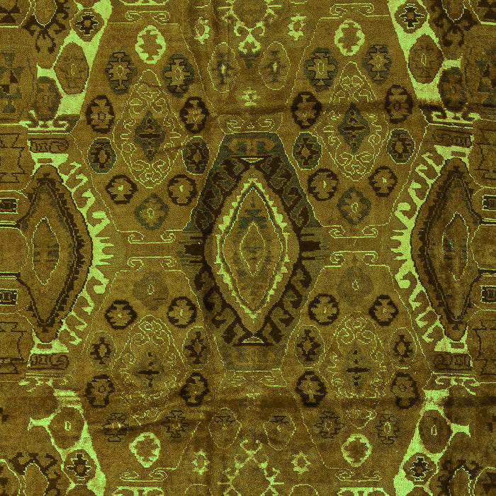 Machine Washable Southwestern Green Country Area Rugs, wshabs4530grn
