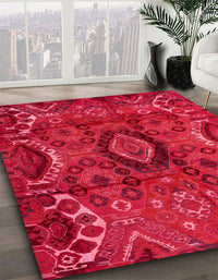 Abstract Red Southwestern Rug, abs4530