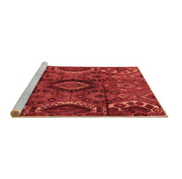 Sideview of Machine Washable Southwestern Brown Country Rug, wshabs4530brn