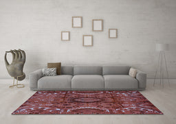 Machine Washable Southwestern Light Blue Country Rug in a Living Room, wshabs4530lblu