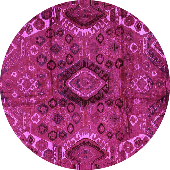 Round Southwestern Purple Country Rug, abs4530pur