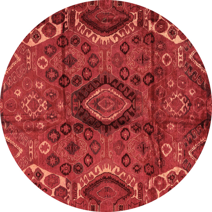 Round Southwestern Brown Country Rug, abs4530brn