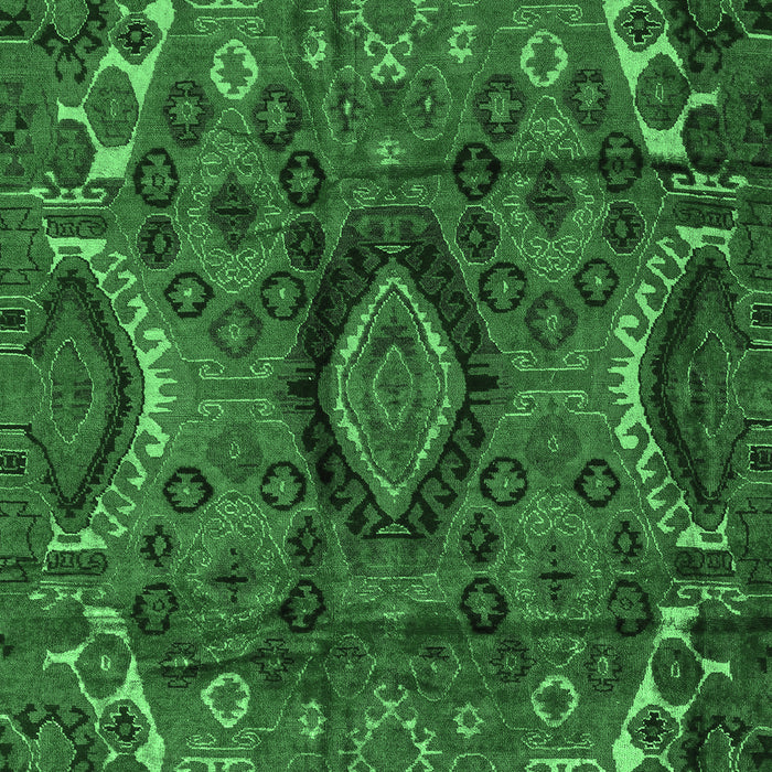 Machine Washable Southwestern Emerald Green Country Area Rugs, wshabs4530emgrn