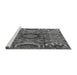 Sideview of Machine Washable Southwestern Gray Country Rug, wshabs4530gry