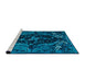 Sideview of Machine Washable Abstract Lapis Blue Rug, wshabs4531