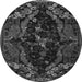 Round Persian Gray Bohemian Rug, abs4531gry