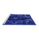 Sideview of Machine Washable Persian Blue Bohemian Rug, wshabs4531blu