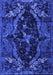 Machine Washable Persian Blue Bohemian Rug, wshabs4531blu