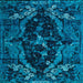 Square Abstract Blue Persian Rug, abs4531