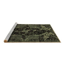 Sideview of Machine Washable Persian Brown Bohemian Rug, wshabs4531brn